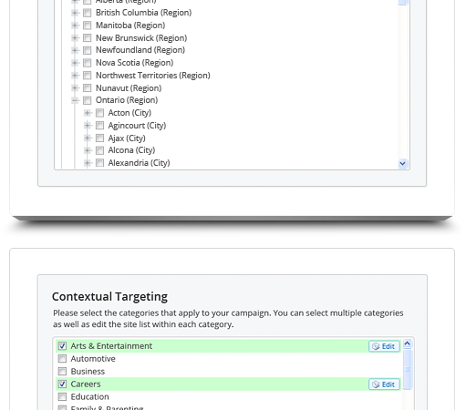 Sitescout Targeting Options